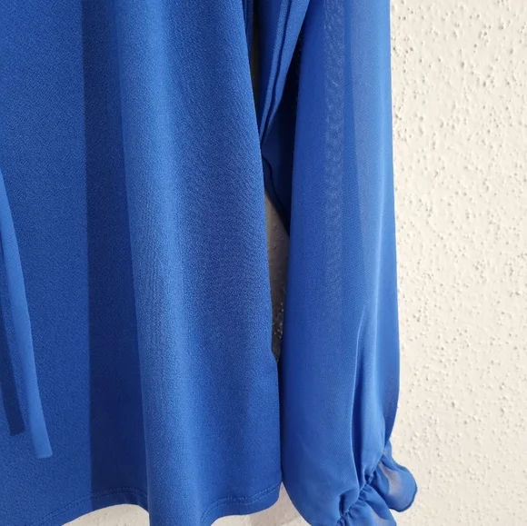 Kaily K Women's Blouse Baby Blue Long Sleeves Size M - Picture 4 of 8